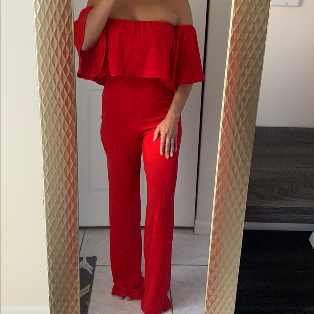 Off the shoulder Jumper suit